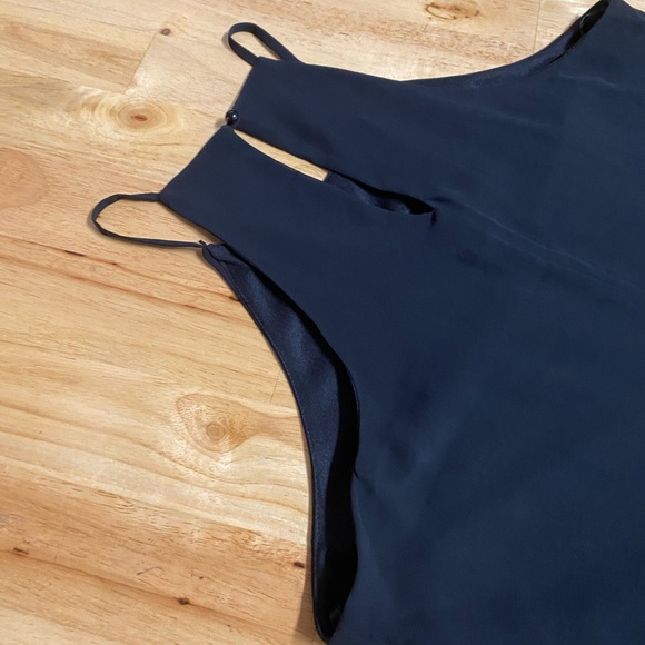 BCX keyhole spaghetti strap black shift dress - Picture 7 of 11